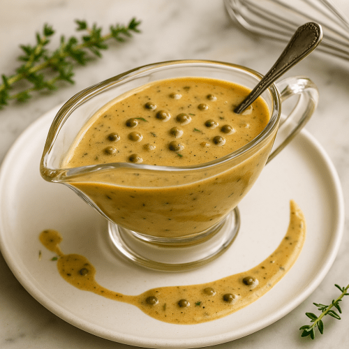 Image for French-Style Green Peppercorn Pan Sauce