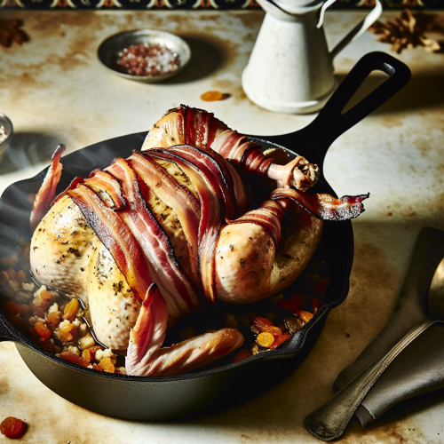 Image for Herb-Infused Roast Turkey with Savory Bacon Stuffing