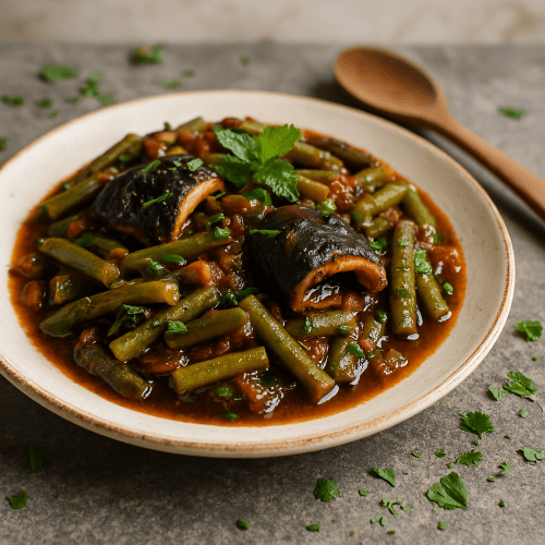Image for Karpathian Cuttlefish with Green Beans