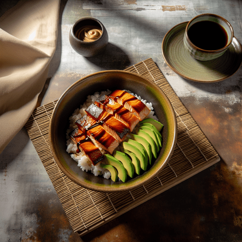 Image for Teriyaki-Glazed Salmon Rice Bowls with Avocado and Cucumber