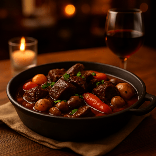 Image for Bœuf au Vin Rouge – French Red Wine Braised Beef