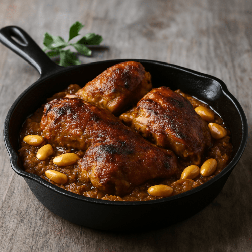 Image for L'ham M'hammar - Moroccan Braised and Roasted Lamb or Beef with Onion Confit