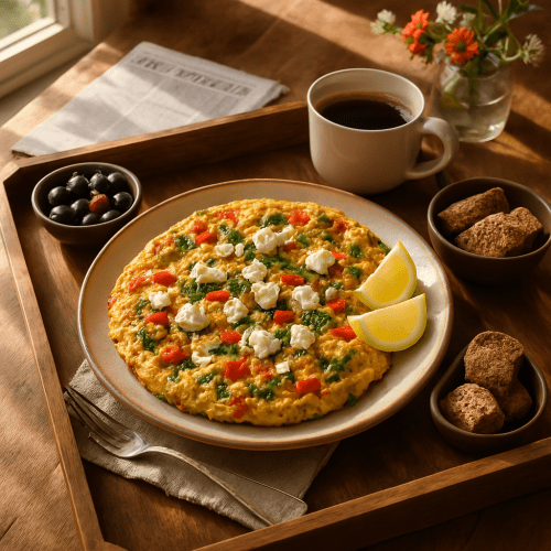 Image for Summer Vegetable Omelette with Feta