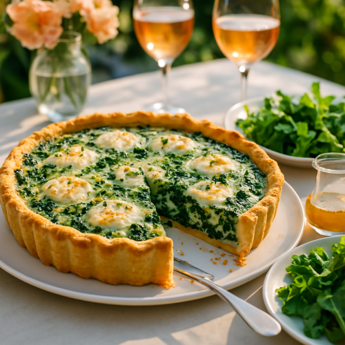 Image for Rustic French Spinach & Chèvre Quiche