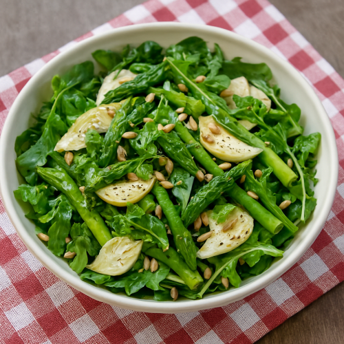 Image for Spring Asparagus and Artichoke Salad with Arugula