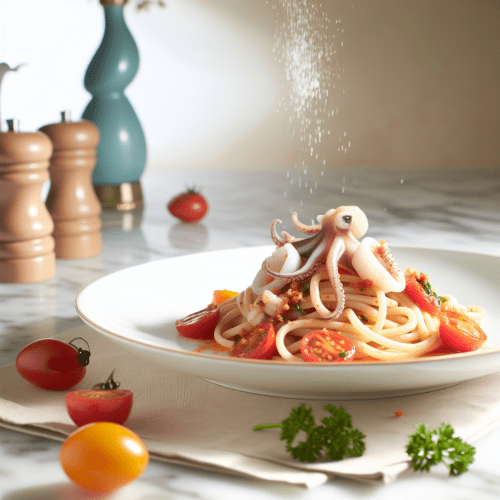Image for Linguine con Calamari e Pomodorini