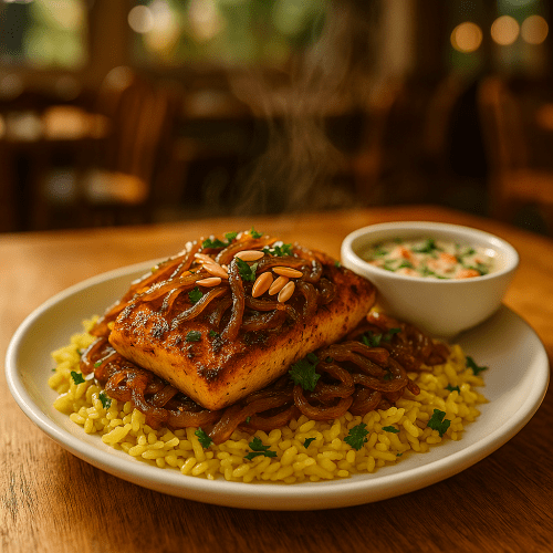 Image for Sayadieh: Middle Eastern Spiced Fish and Rice