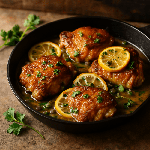Image for Crispy Chicken Thigh Piccata