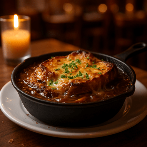 Image for Classic French Onion Soup (Soupe à l'Oignon Gratinée)