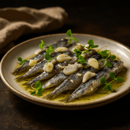 Image for Marinated Anchovies with Garlic and Olive Oil