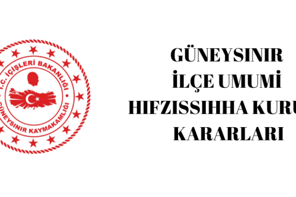 23.03.2020 Tarihli İlçe Umumi Hıfzıssıhha Kurulu Kararları