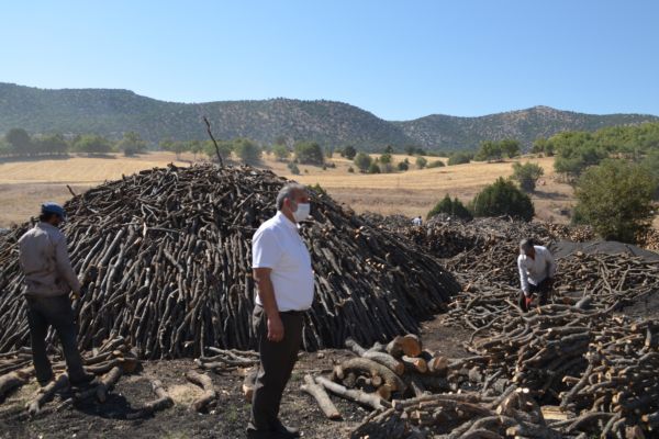 Başkan Ahmet Demir’den Mangal Kömürü Üreticilerine Sürpriz Ziyaret