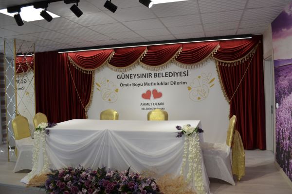 Güneysınır Belediyesi’nin yeni nikah salonu