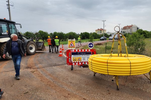 Güneysınır’da doğal gaz altyapı çalışmaları başladı.