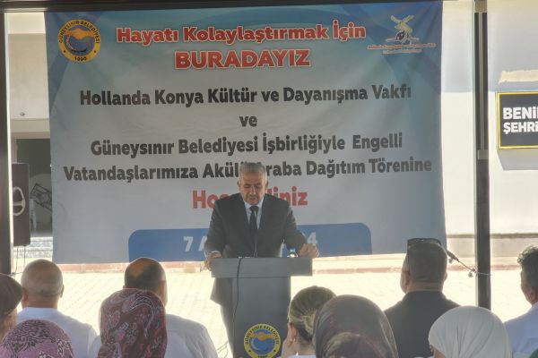 Güneysınır’da 80 adet akülü engelli aracı ihtiyaç sahiplerine dağıtıldı