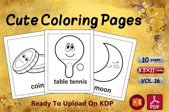 Cute Coloring Pages Vol-16 Preview