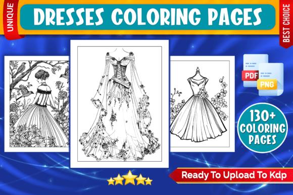 Dresses Coloring Pages Bundle Preview
