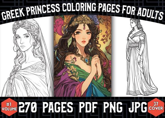 Greek Princess Coloring Book Cover