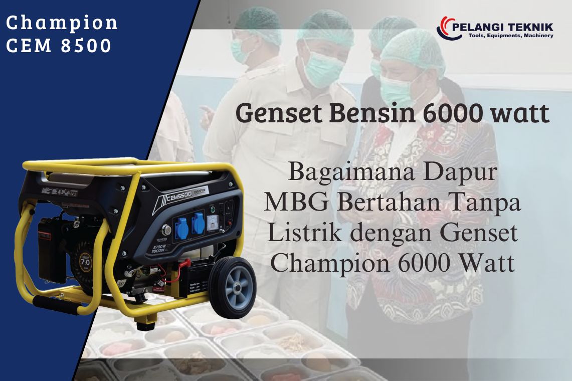 Genset Champion 6000W Andalkan Dapur MBG