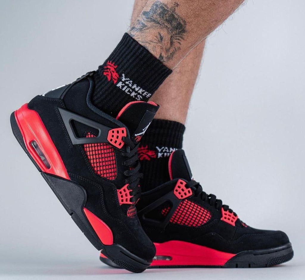 Jordan 4 black red