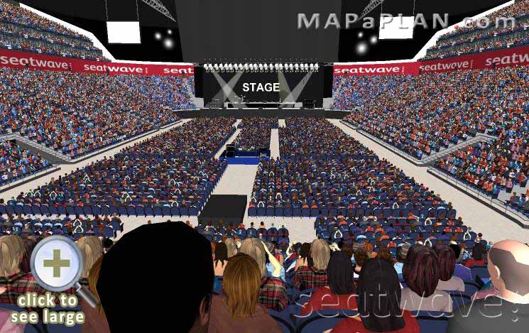 The O2 Arena London seating plan Block 107 Row W Gig view