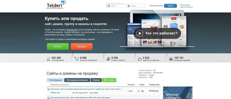 Бизнес идея онлайн заработка на перепродаже сайтов (биржа Telderi)