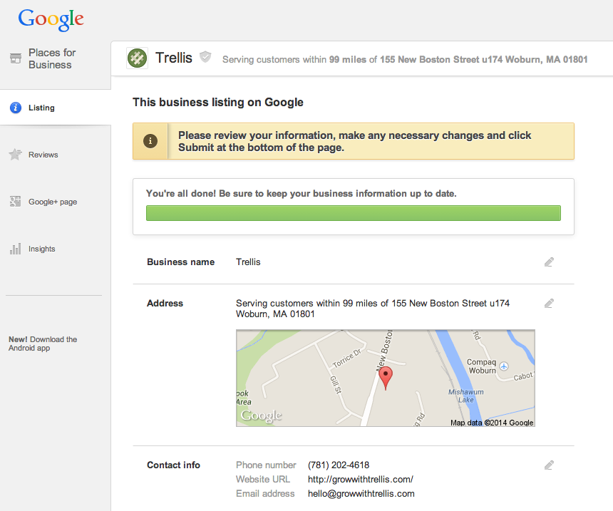 complete google places
