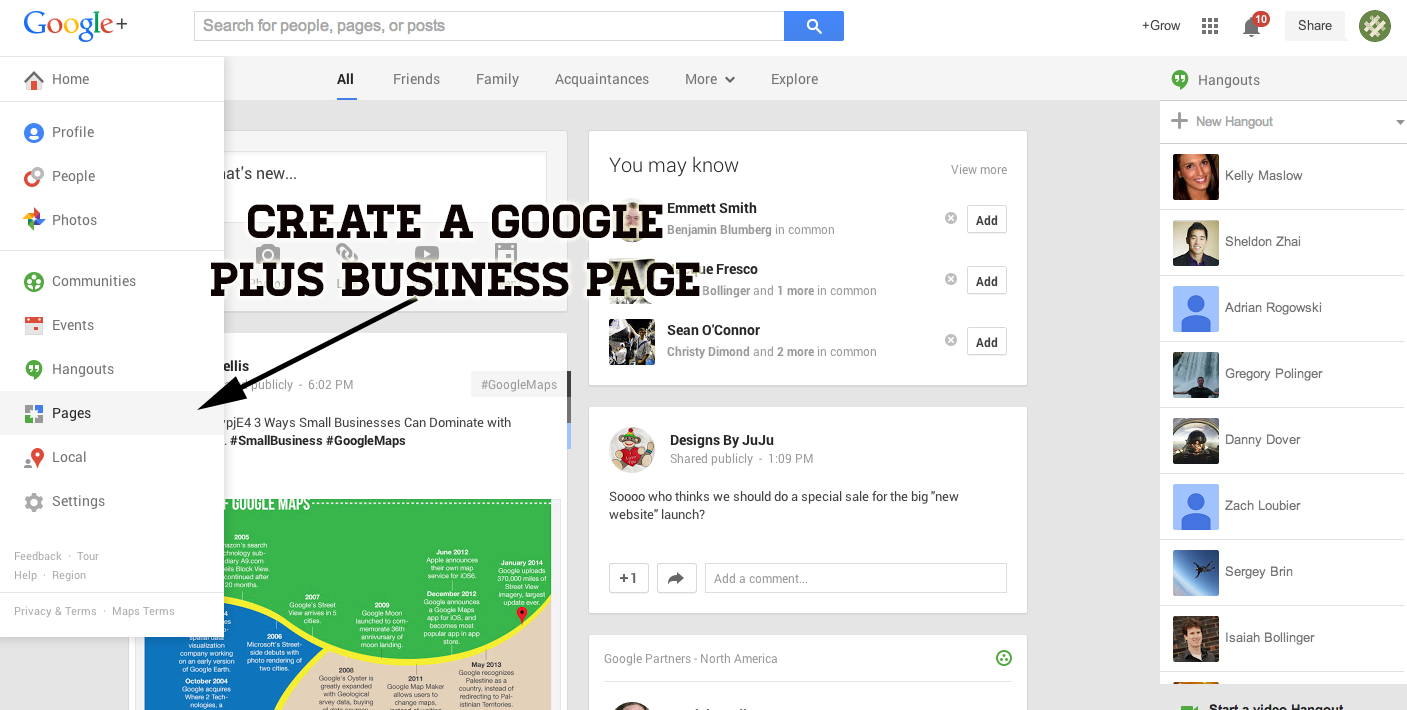 Create Google Plus Page