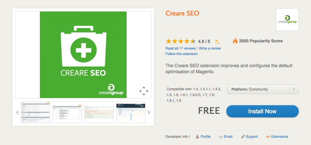 Creare SEO Magento Extension