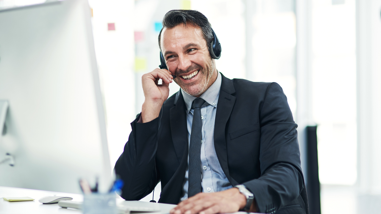 Sales Representative Talking on the Phone