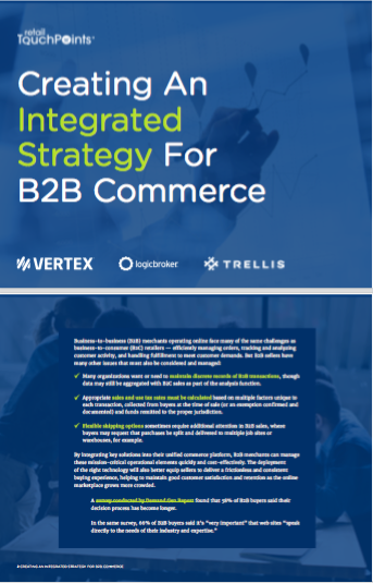Creating An Integrated Strategy For B2B Commerce