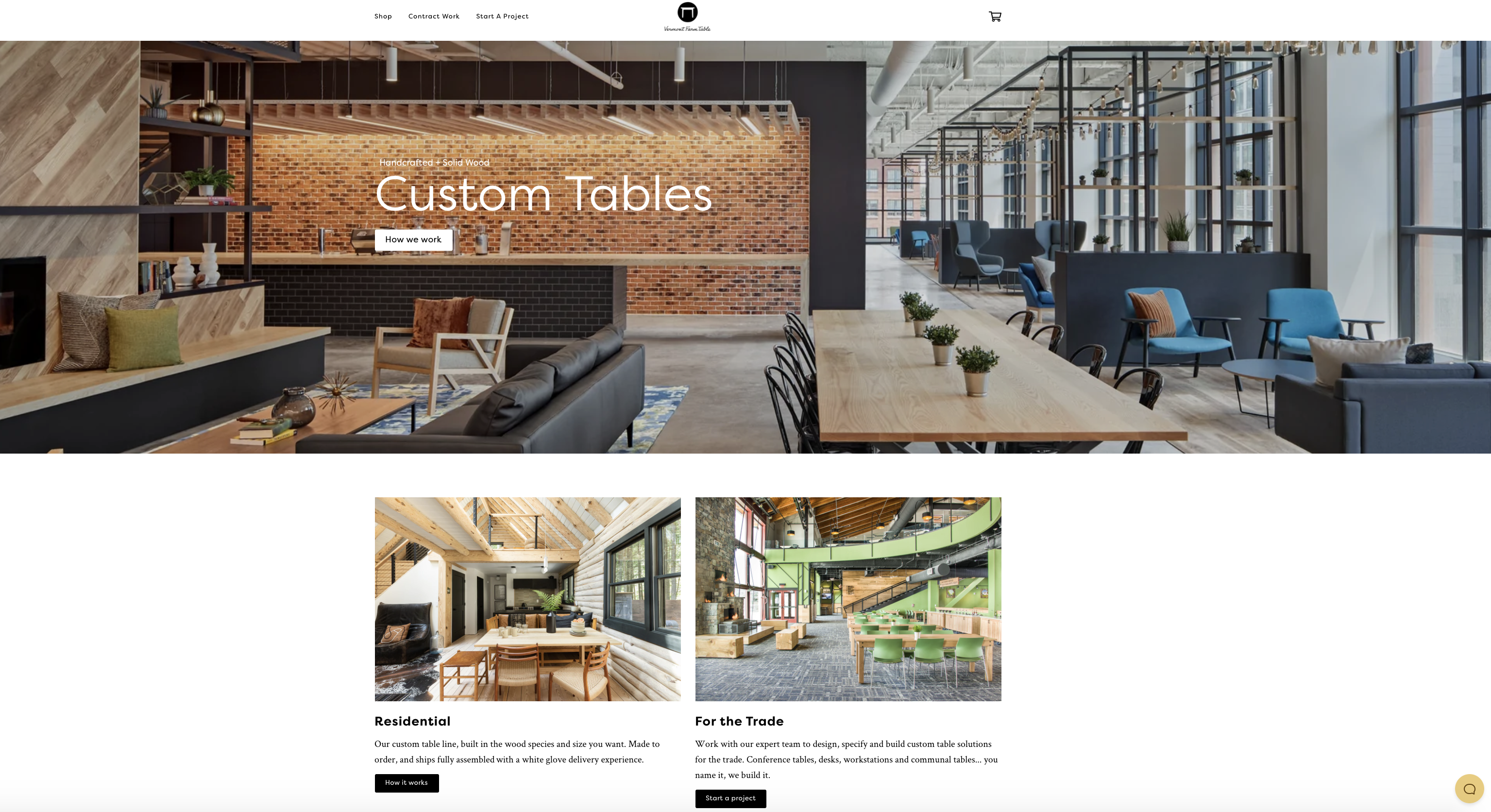 vermont farm table custom table builder