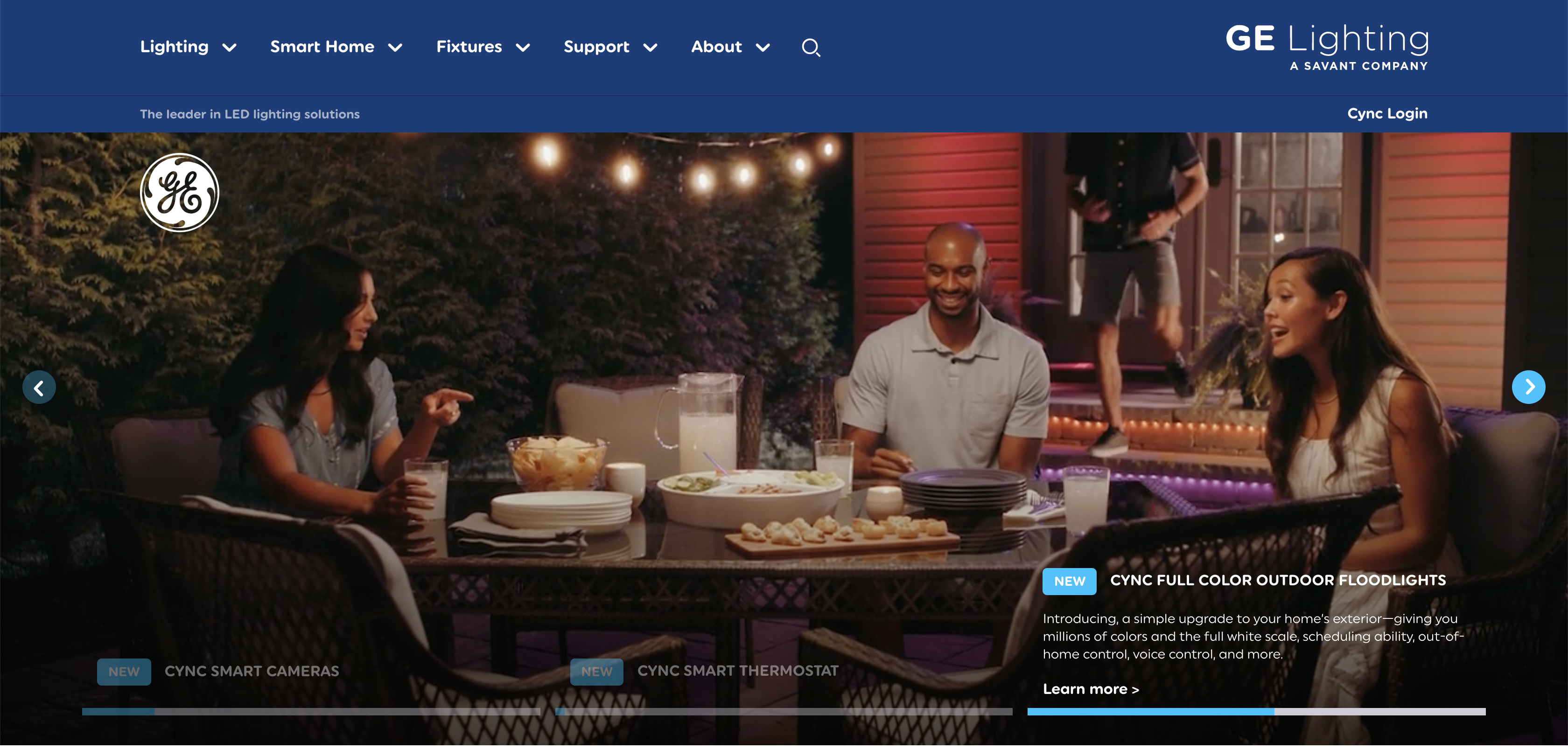 general electric homepage lighting