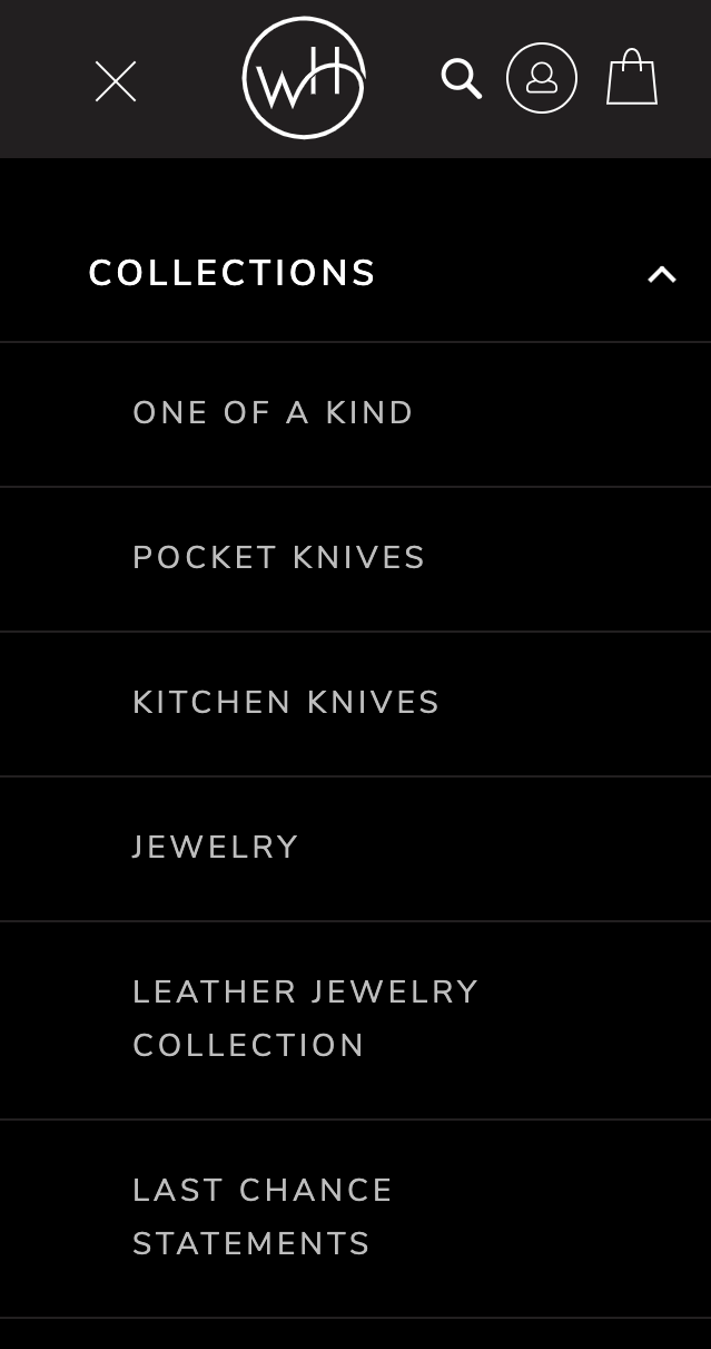 William Henry Magento Menu