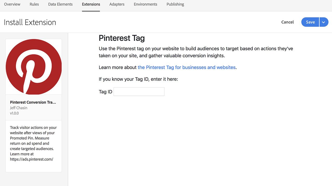 Pinterest Tag