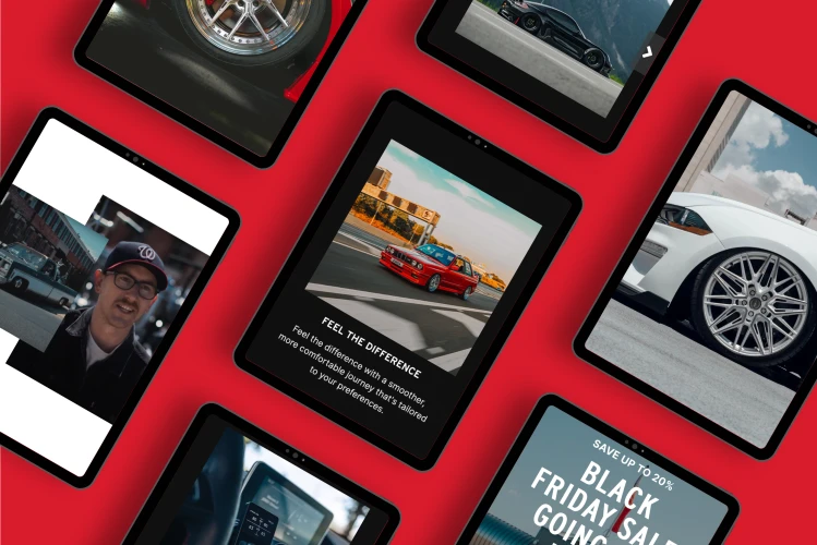 Tablet Mock Ups of Air Lift Performance Website