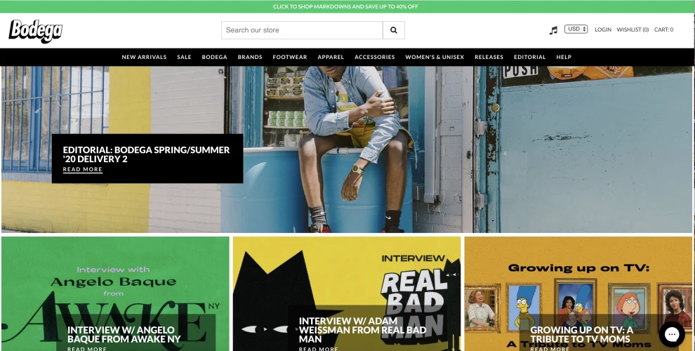 Bodega Homepage