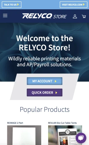 Relyco Magento Homepage