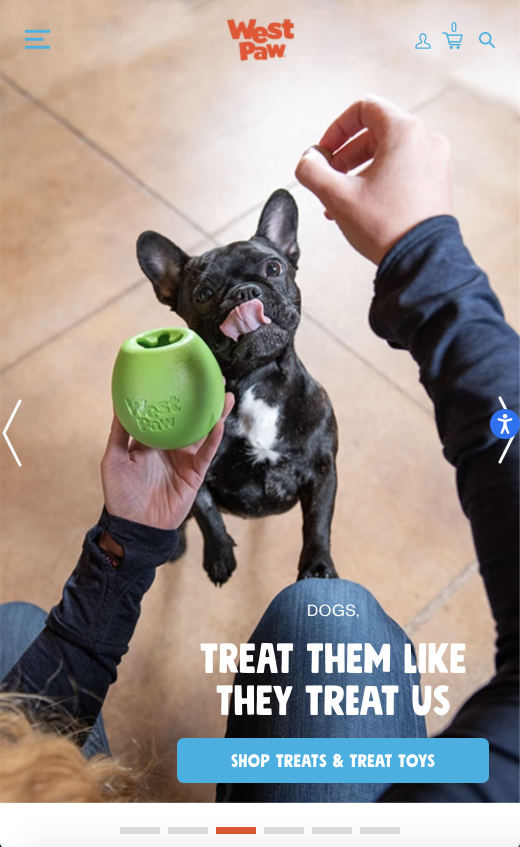 westpaw mobile homescreen dog