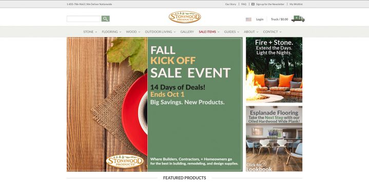 stonewood products home page