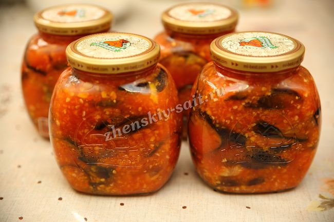 жареные баклажаны с чесноком на зиму