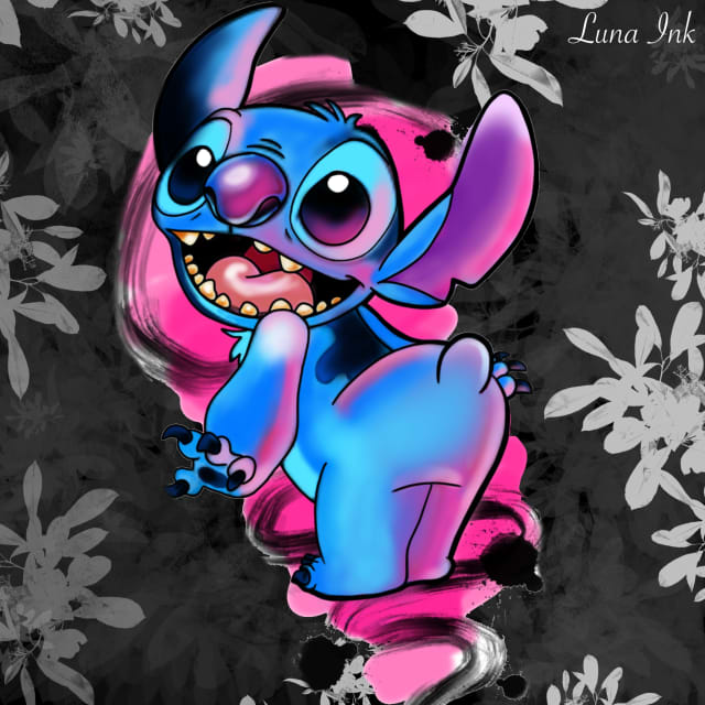 Colour tattoo disney stitch Colour tattoo disney stitch