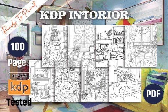 Cozy Space Coloring Page for KDP