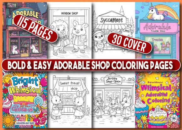 Bold & Easy Adorable Shop Coloring Pages preview