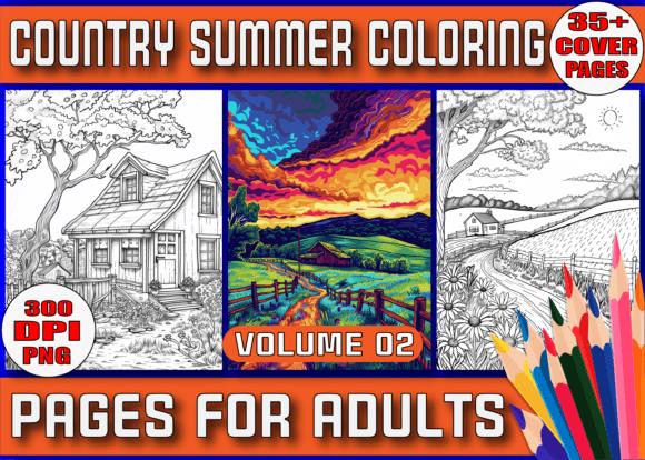 Country Summer Coloring Book Cover