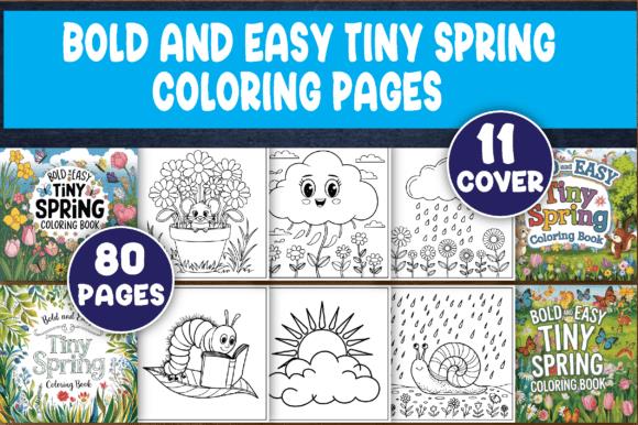 Bold & Easy Tiny Spring Coloring Pages Collage