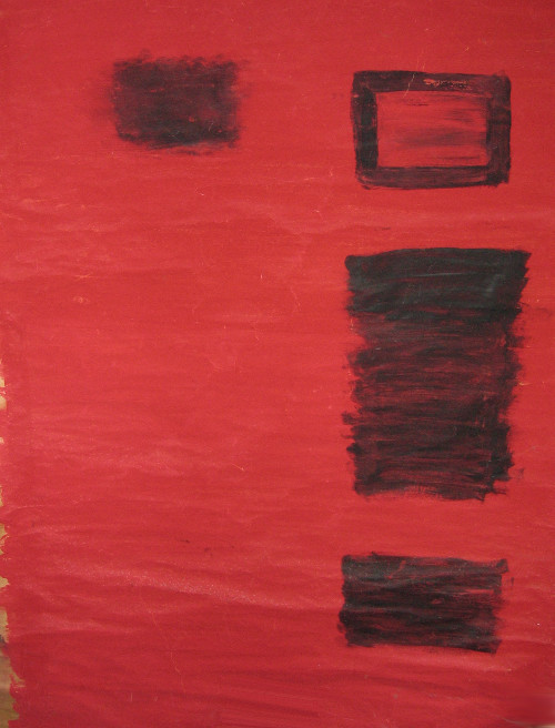 ohne Titel; Tempera auf Packpapier