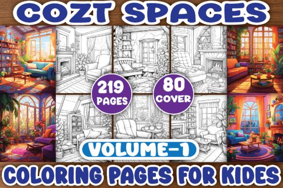 Cozy Spaces Coloring Book Cover