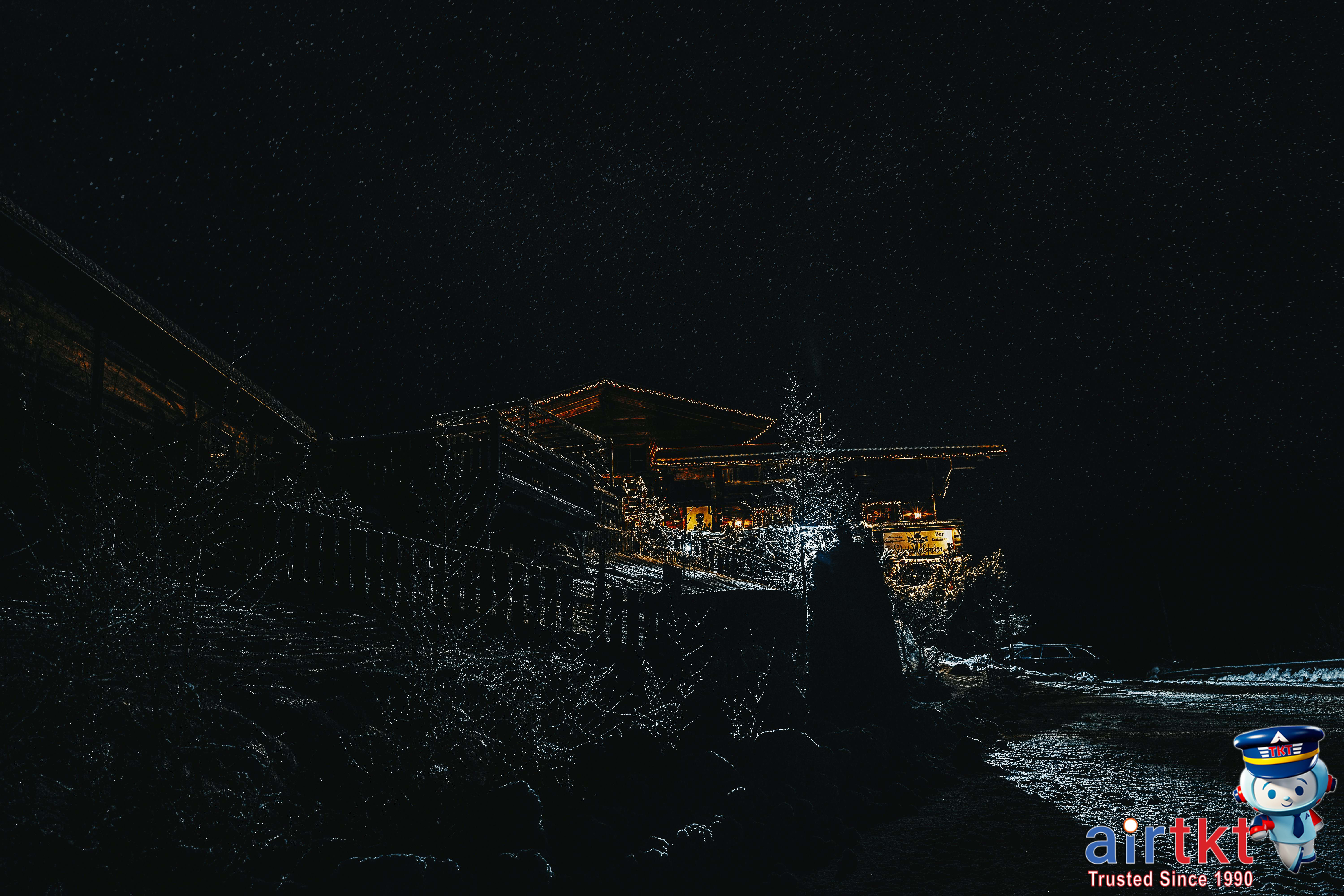 Northern Lights over a scenic landscape