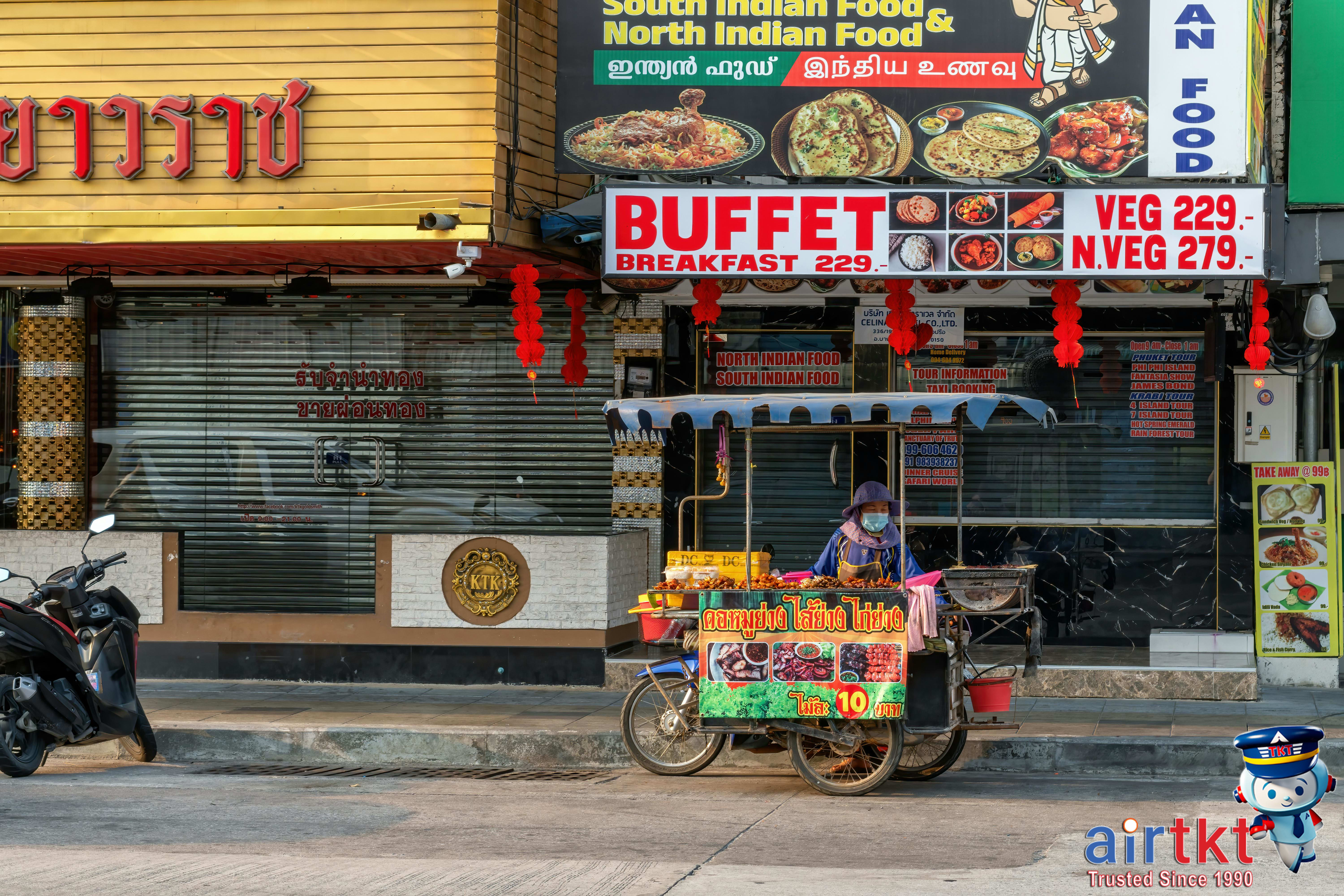 Traveler enjoying a budget-friendly meal during a trip